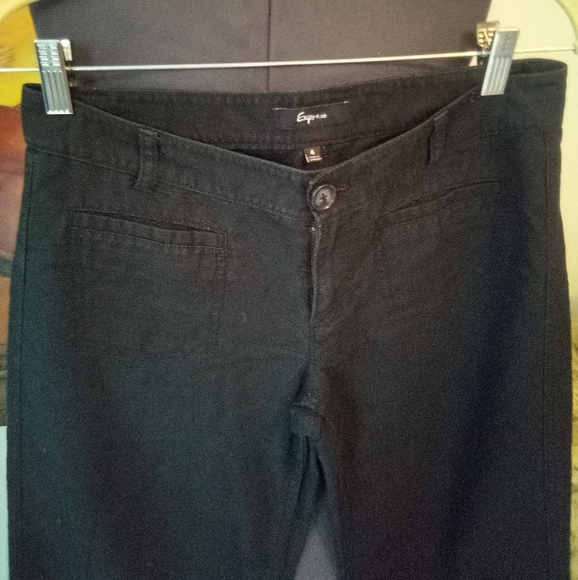 Y2K Express Black Linen Wide Leg Pants - Picture 2 of 5